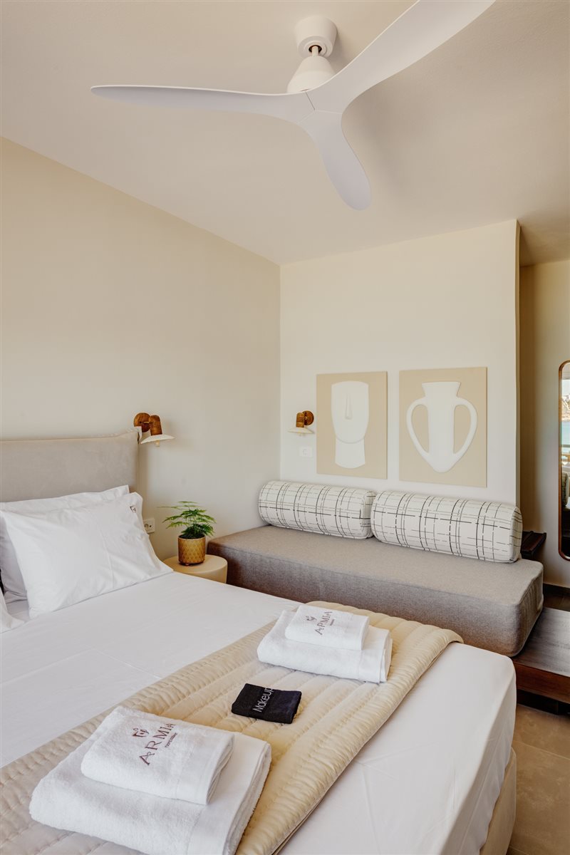 Deluxe Sea View Room with Balcony & Sofa Bed at Armia Experience Hotel, Vári, Sýros